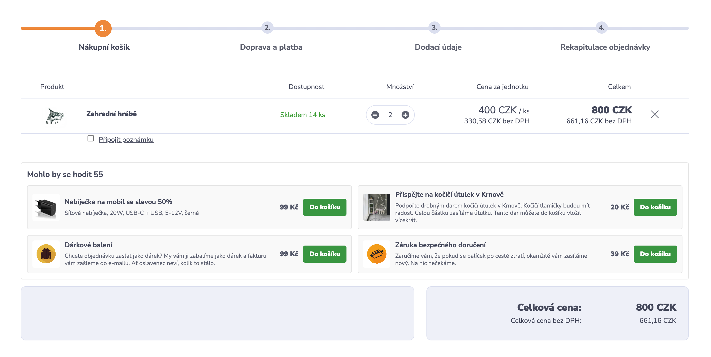 Příprava produktů