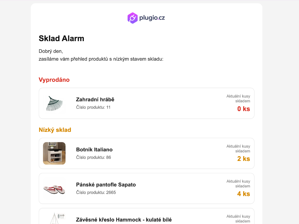 Sklad Alarm